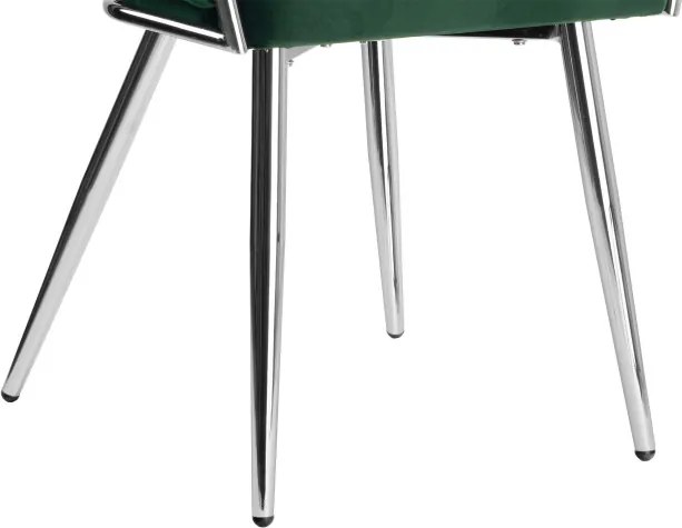 Jedálenská stolička COFTON VELVET tmavozelená