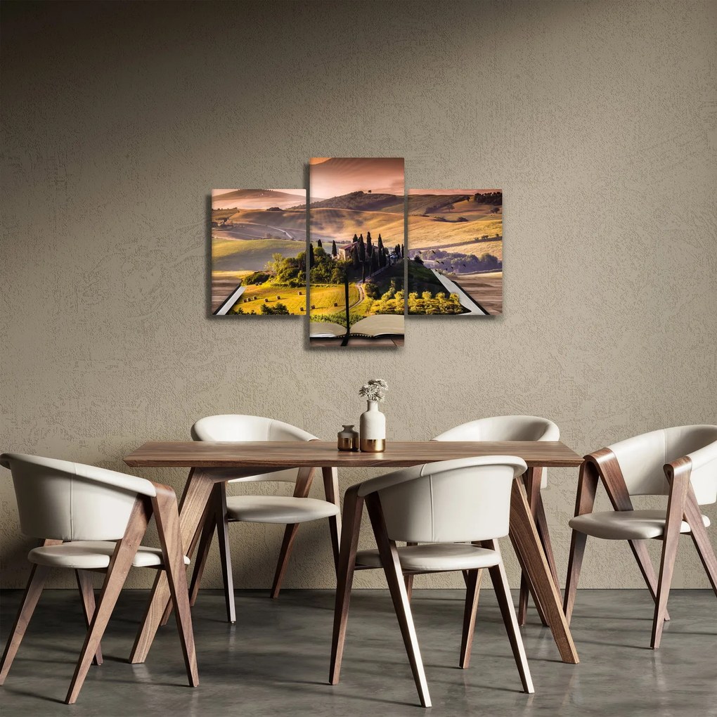 Obraz krajiny v knihe (90x60 cm)