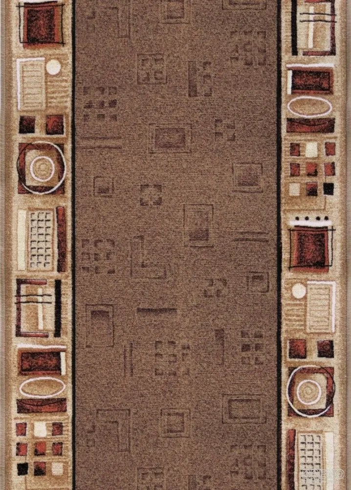 Associated Weavers, Protišmykový behúň na mieru Jena 44, šíre 67 cm, hnedá, chodba / predsieň