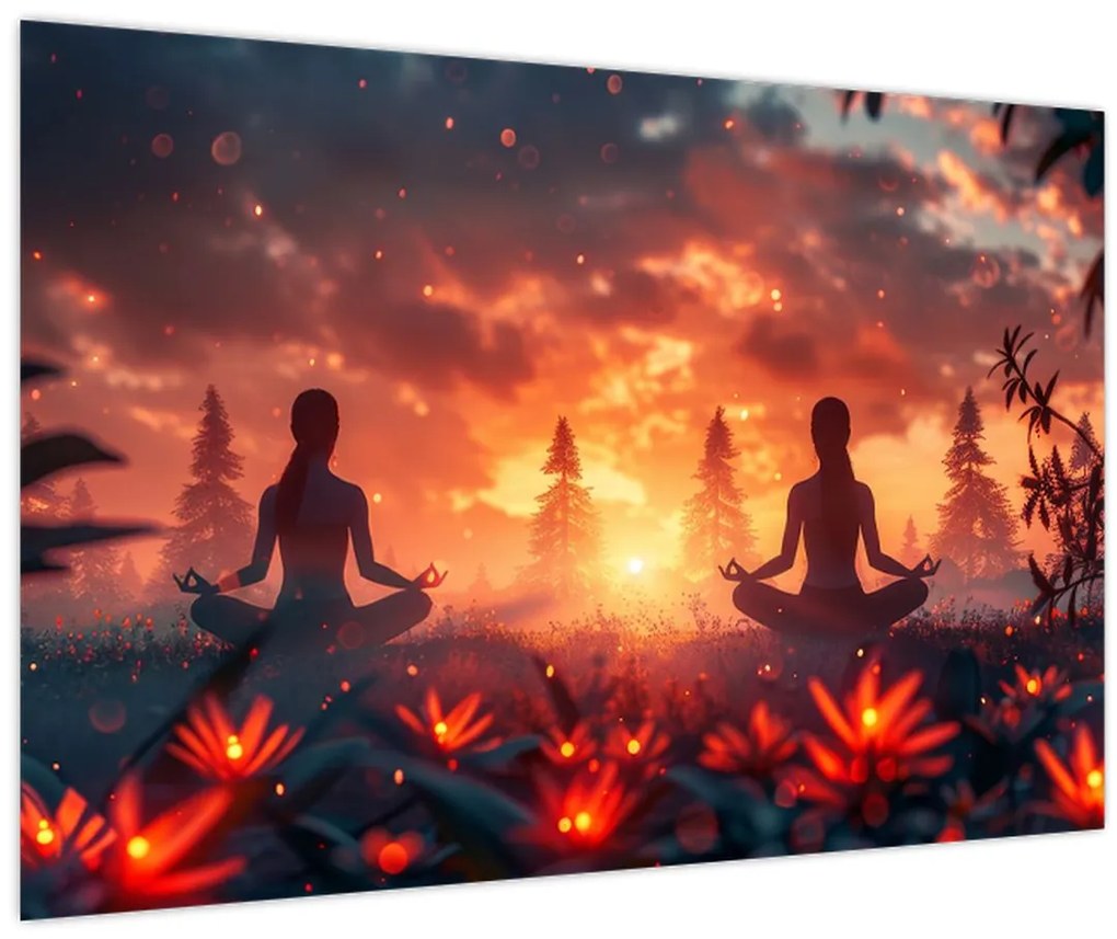 Obraz - Jóga v prírode (90x60 cm)