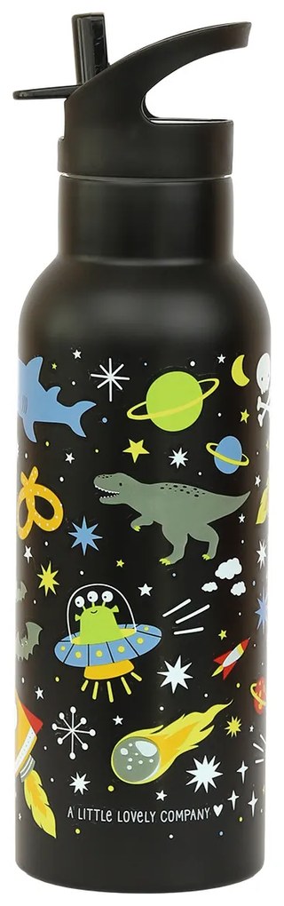 A Little Lovely Company - antikorová fľaša na pitie, 500 ml - vesmír