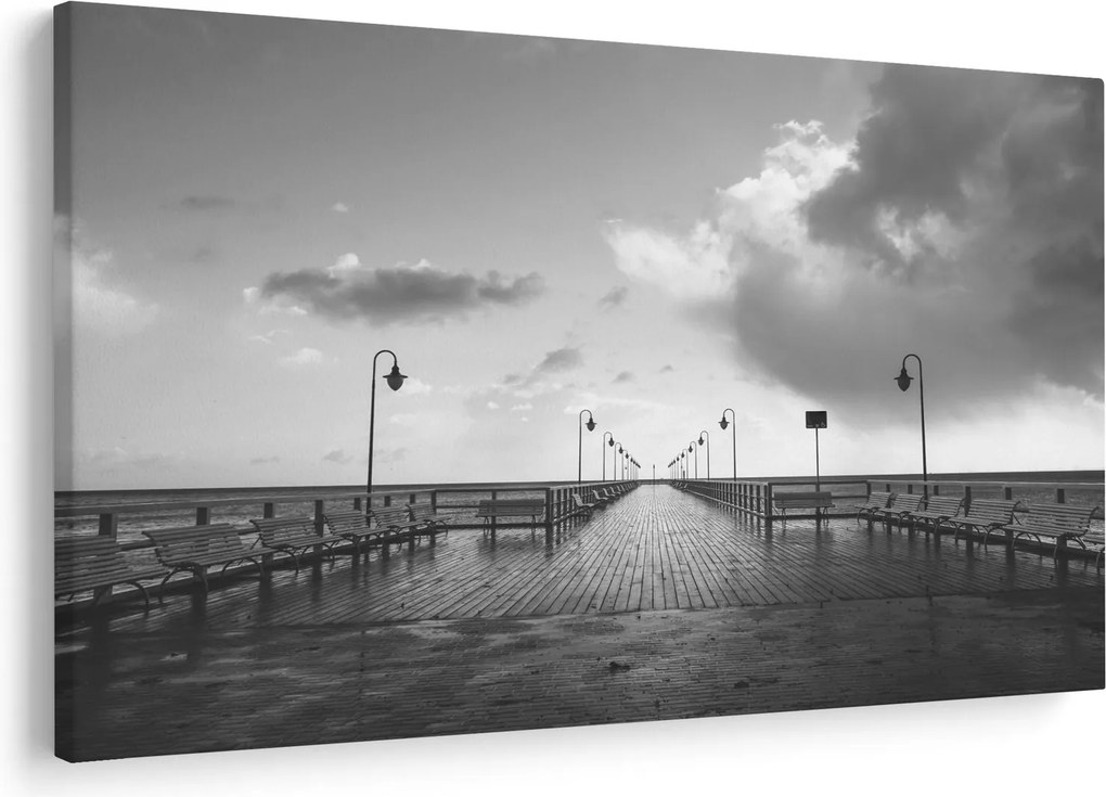 Obraz - Promenáda pri pobreží (90x60 cm)