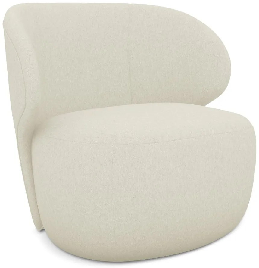 Krémovobiele kreslo Kama – Makamii