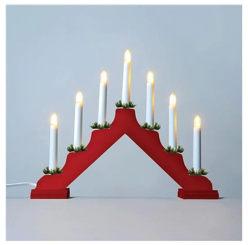 LED Vianočný svietnik 7xLED/0,2W/230V