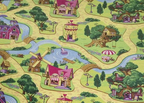 Koberce Breno Metrážny koberec CANDY TOWN 27, šíře role 400 cm, ružová, viacfarebná