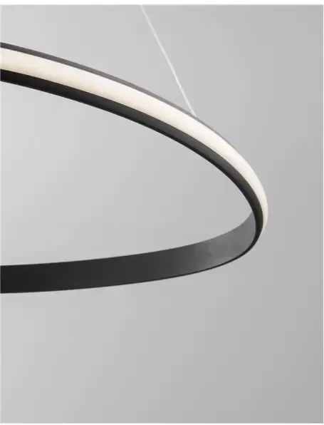 LED luster Aries 74 čierne