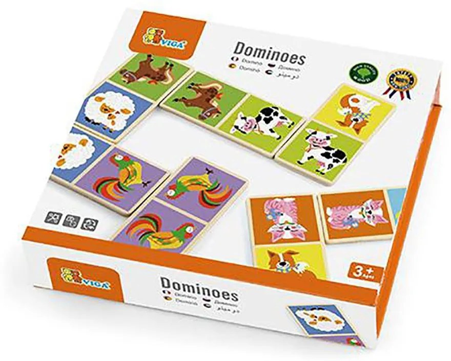 Drevená hra Domino pre deti Viga