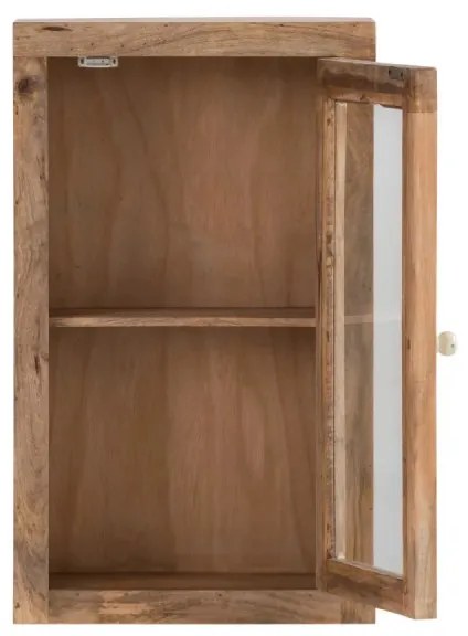 furniture-nabytek.cz - Masívna nástenná skrinka Delhi z mangového dreva, lakovaná, hnedá – 44×20×70 cm