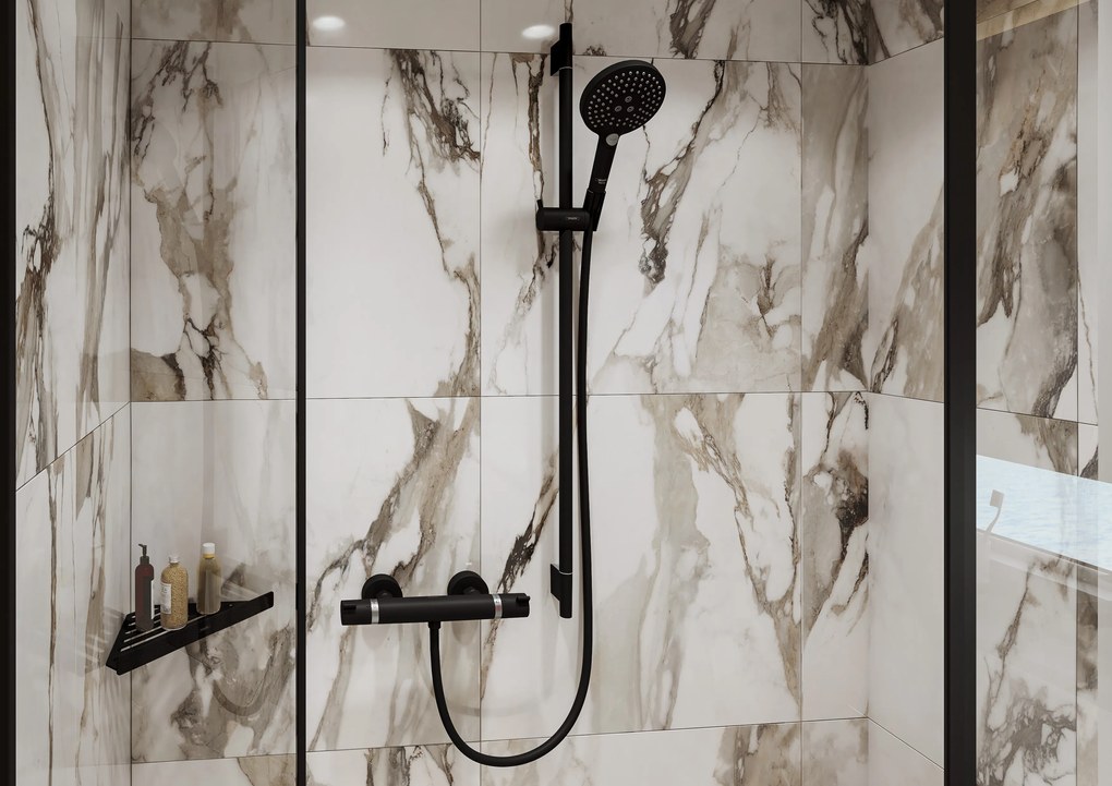 Hansgrohe AddStoris, košík do rohu, matná čierna, HAN-41741670