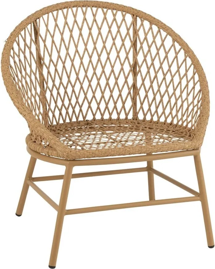 Béžové ratanové kresielko Zayo Beige - 59*74*81cm
