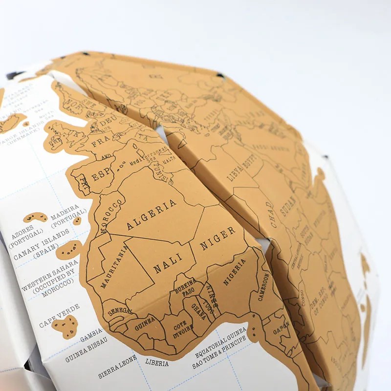 Stieracia mapa 3D glóbus puzzle