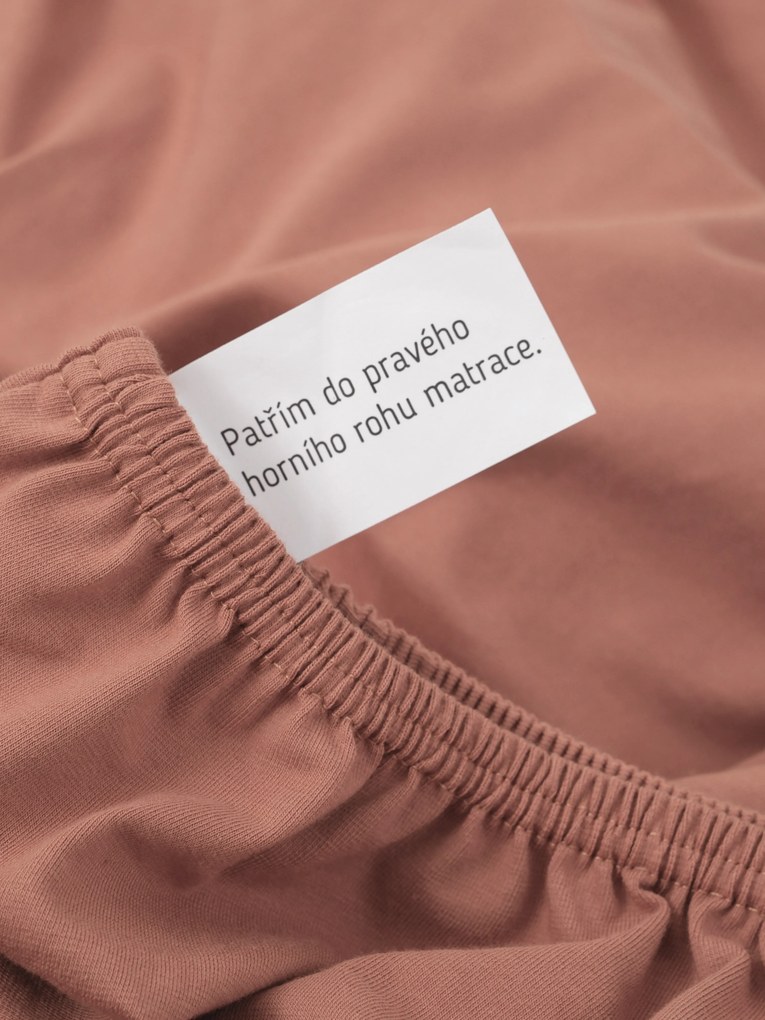 Jersey plachta s elastanom Deluxe 120 × 200 cm – terakota