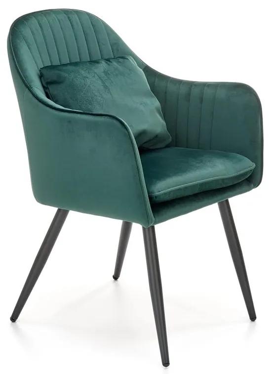 Halmar Jedálenská stolička K464, tmavo zelená
