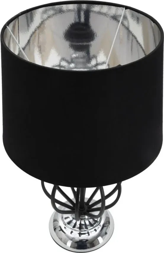 Stolná lampa Darky Silver 44,5 cm čierno-strieborná