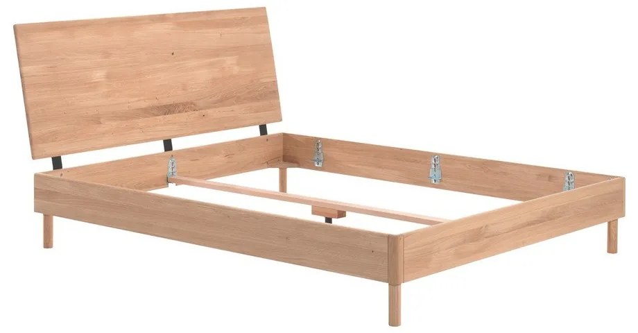 Dvojlôžková posteľ z dubového dreva bez roštu 160x200 cm v prírodnej farbe Forrest – Vipack