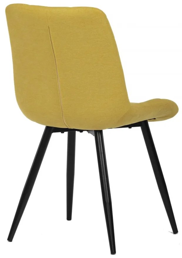 Jedálenská stolička MISTY — kov, látka, čierna / viac farieb Žltá