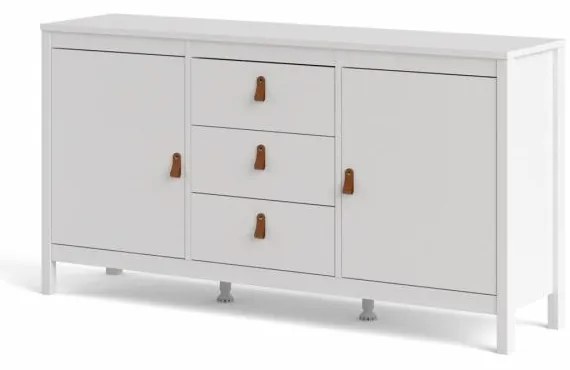 Tvilum Biely príborník SALOMO s 3 zásuvkami