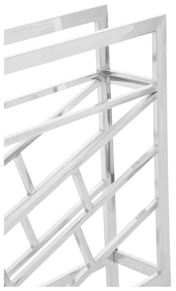 Kovový regál na víno v lesklo striebornej farbe na 12 fliaš Barolo – Premier Housewares