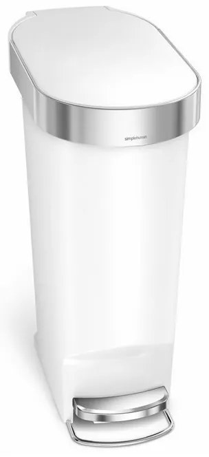Pedálový kôš Slim 40 l, biela