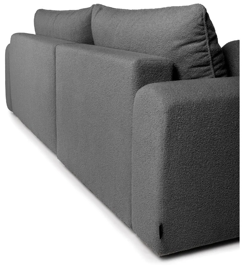 Sivá rozkladacia rohová pohovka z textílie buklé (ľavý roh) Quinoa – Bonami Selection