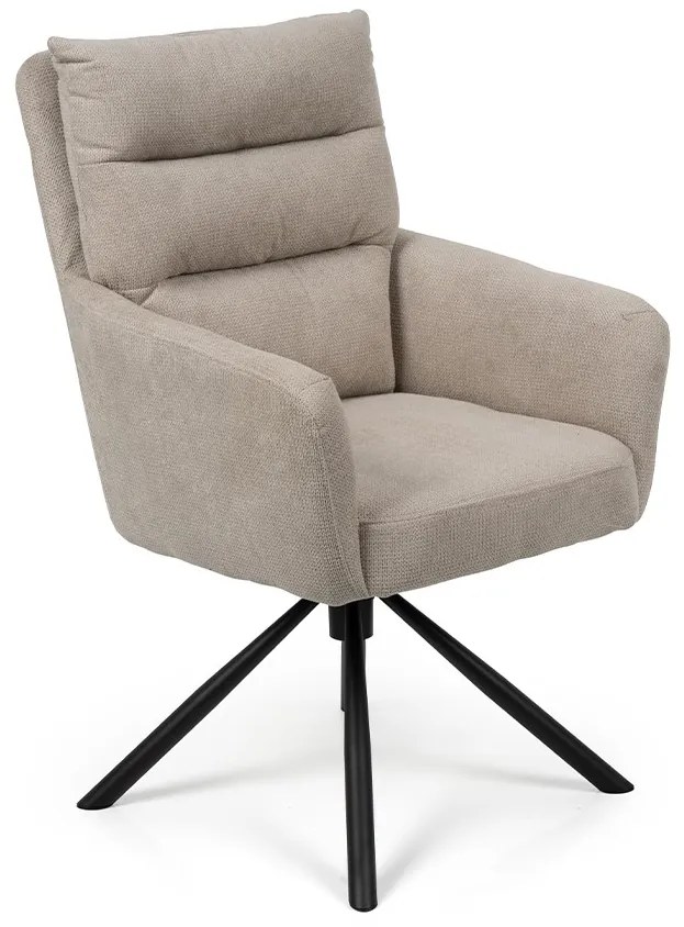 Noela Otočná jedálenská stolička látková ENZO béžová