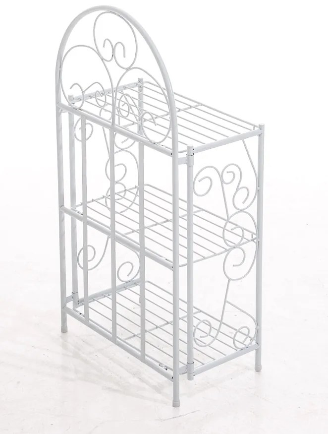 Kovová polica regál Sora - Biela