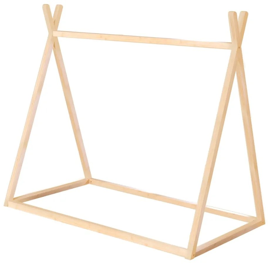 Domčeková detská posteľ v prírodnej farbe 70x140 cm Montessori – Roba