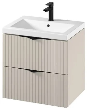Cersanit S801-541 - Závesná kúpeľňová skrinka s umývadlom TIRSO 60x45 cm béžová