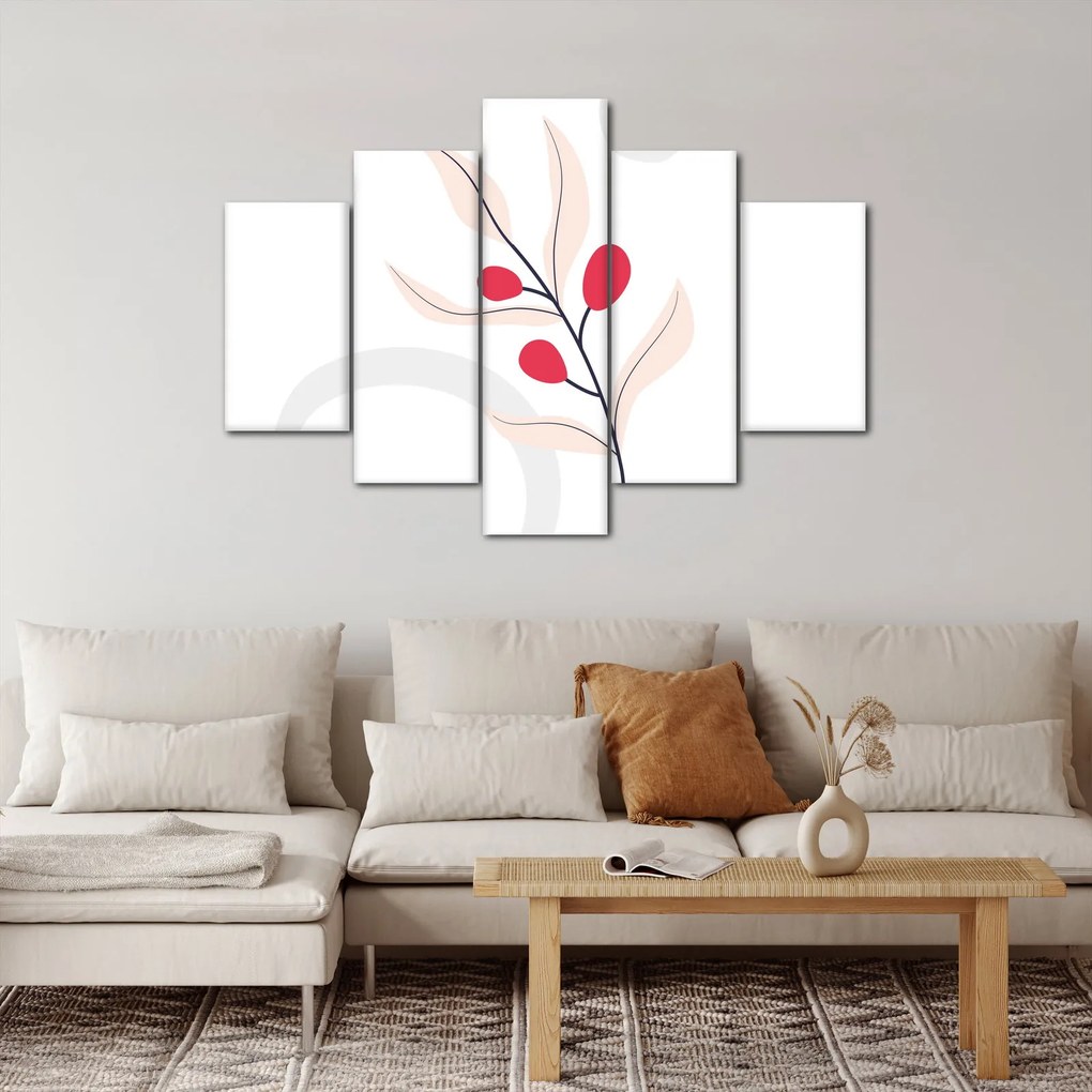 Obraz - Ružová florálna abstrakcia N⁰3 (150x105 cm)