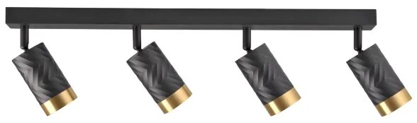 Bodové svietidlo ARRAS 4xGU10/10W/230V čierna