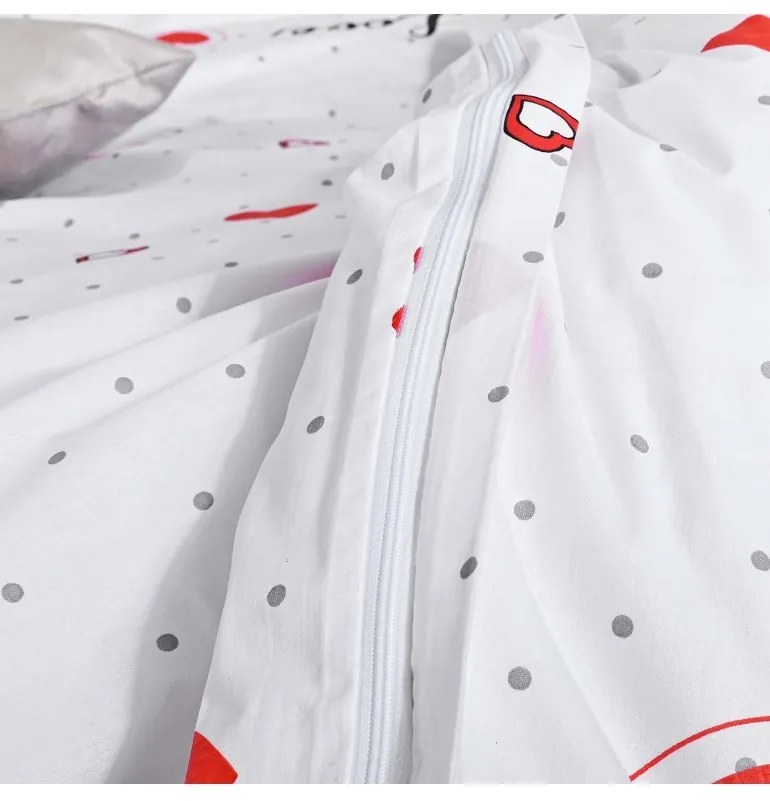 Obliečky bavlnené Love EMI, Štandardný set jednolôžko obsahuje 1x 140x200 + 1x 70x90