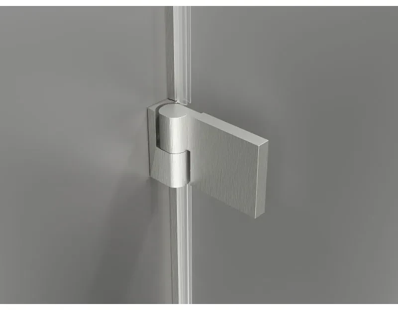 Mexen Lunar-B Duo výklopný sprchový kút 80 x 75 cm, číre sklo, brúsená oceľ, 832-080L-075P-97-00