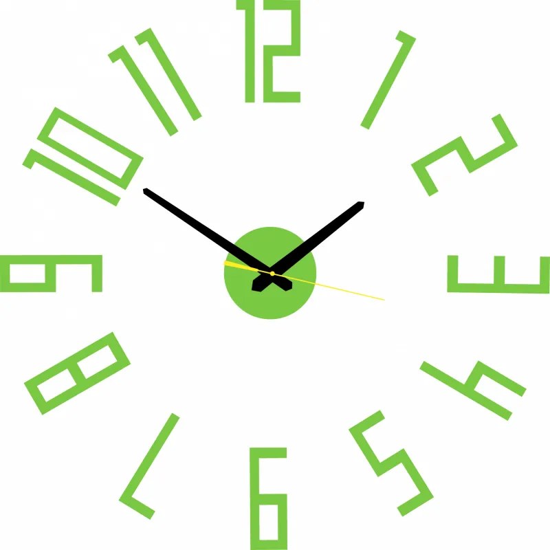 Nástenné hodiny Quartz, nalepovacie dekorácie, 3D zrkadlové nálepky Xmomo X0018-Wall clock HEU-