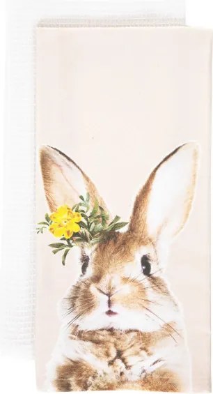 Sada kuchynských utierok BRUCE biela / béžová so zajačikom ES23 851327