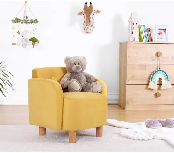 Detské kreslo DORY žlté