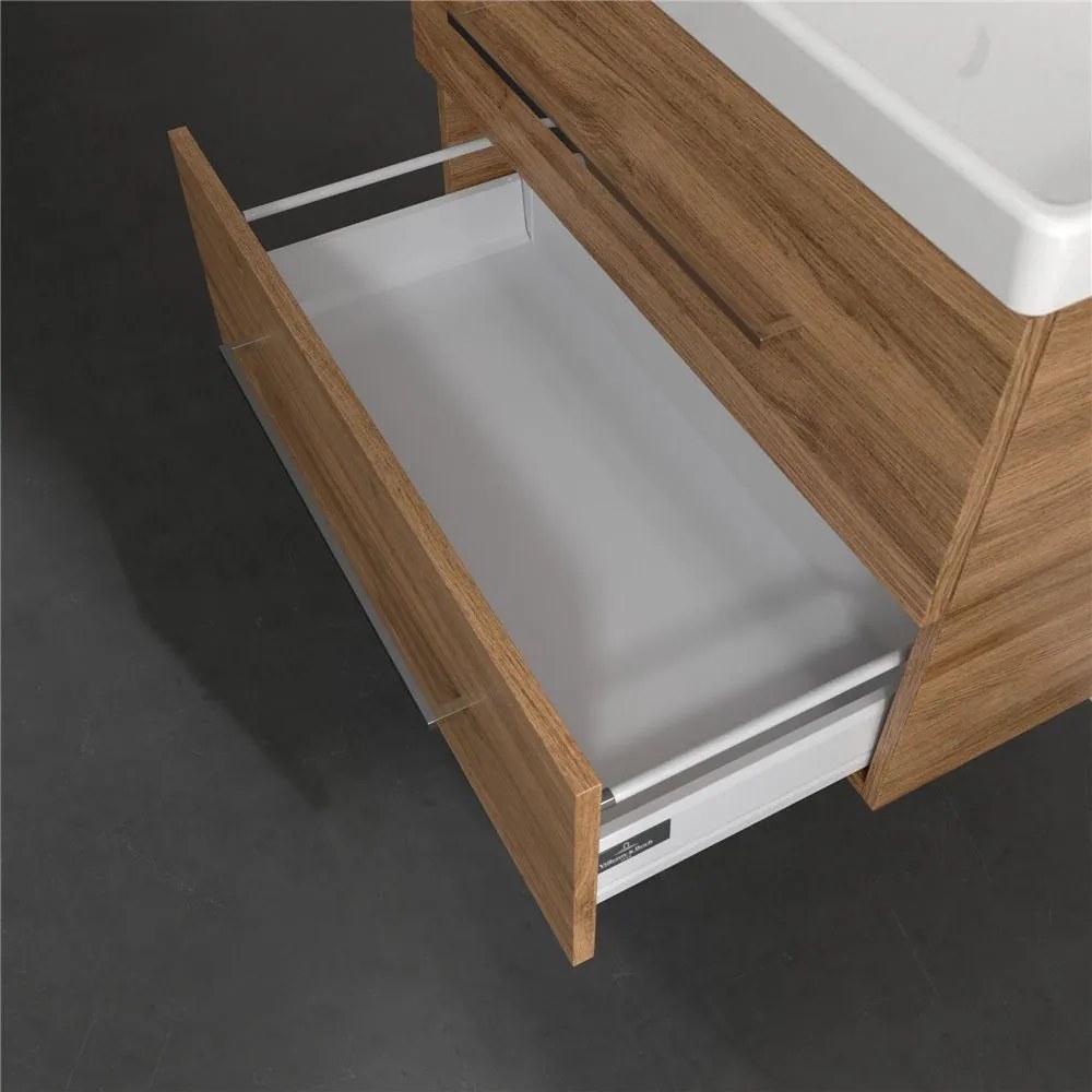 VILLEROY &amp; BOCH Avento závesná skrinka pod umývadlo, 2 zásuvky, 780 x 452 x 514 mm, Oak Kansas, A89100RH