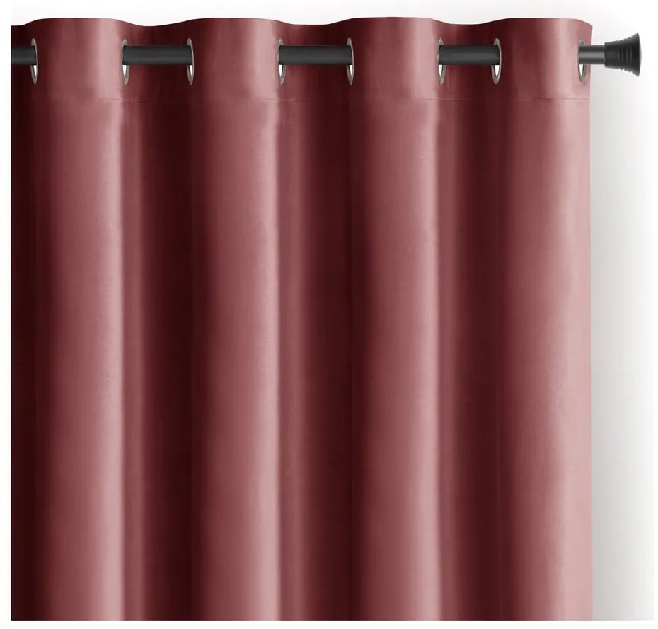 Ružový zamatový dimout záves 140x245 cm Eyelets – Restilo