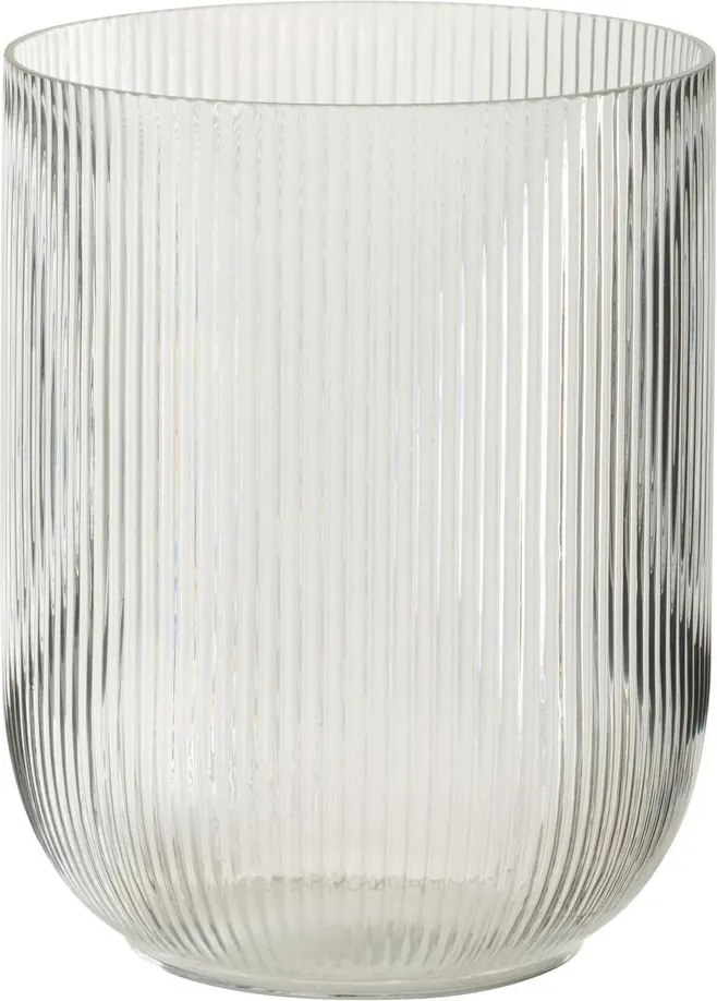 Taupe sklenená váza/ svietnik na nohe Goblier - Ø 15*20 cm