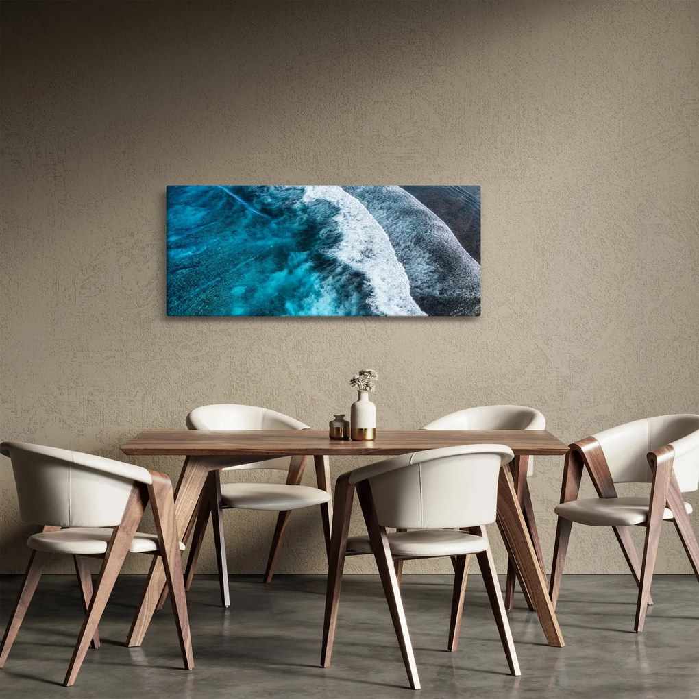 Obraz - Vlny na mori (120x50 cm)