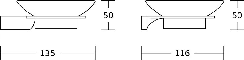 Mexen Rino, nástenná mydelnička, chrómová, 7027039-00