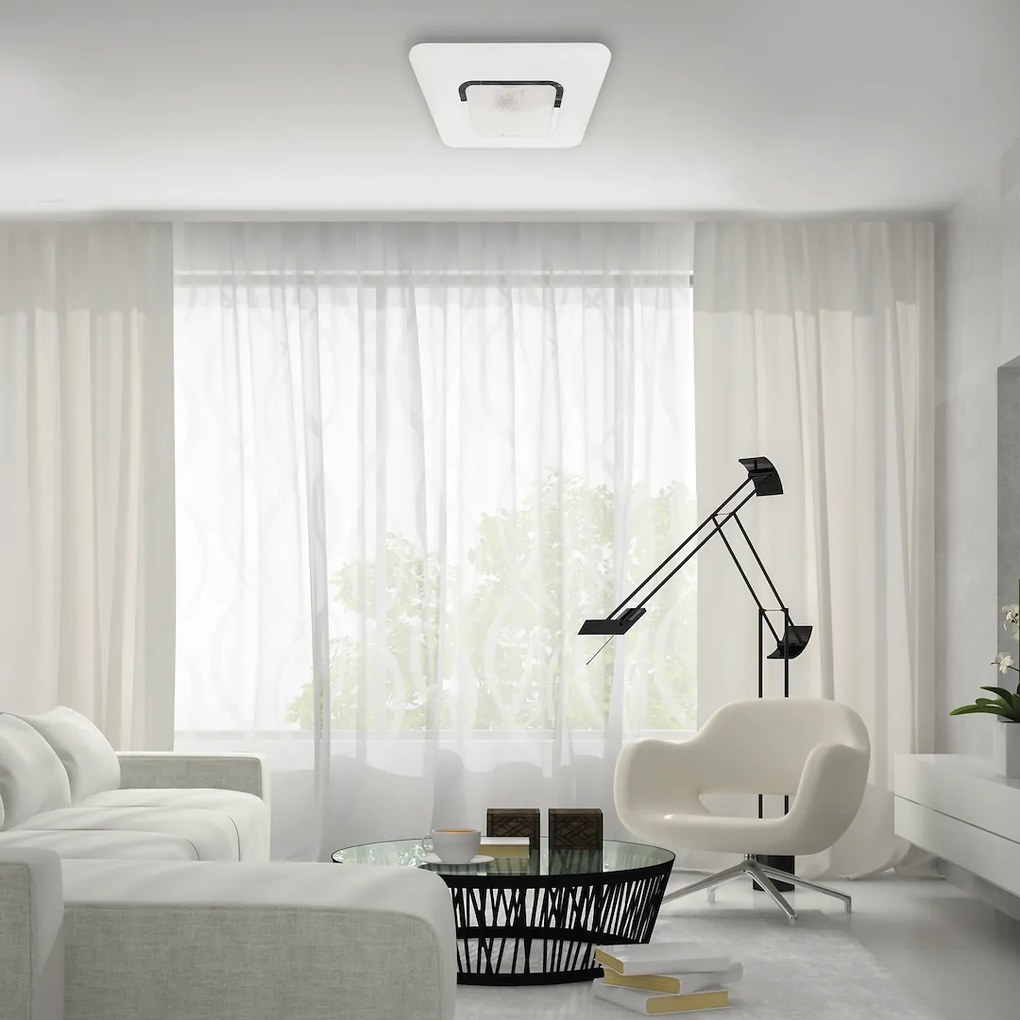 Stropné LED svietidlo Sparky Square, 1x LED 65w, 3000-6000k, w/ch, s ovládačom