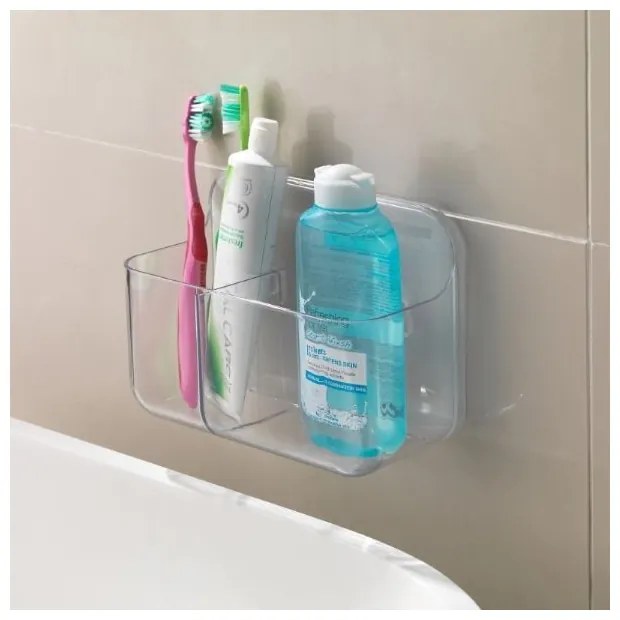 Plastový držiak na zubné kefky bez vŕtania Invisifix – Addis