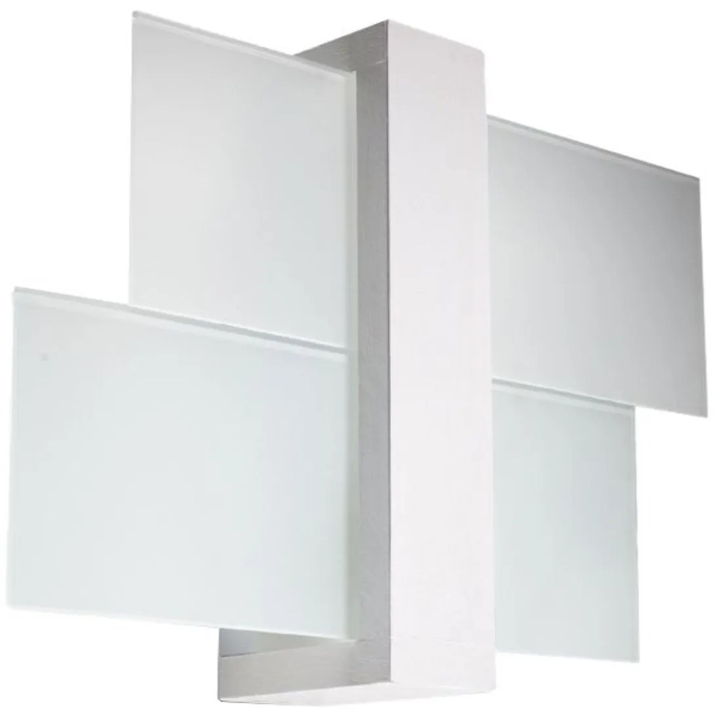 Nástenné svietidlo Feniks, 1x mliečne sklenené tienidlo, drevo v bielej farbe