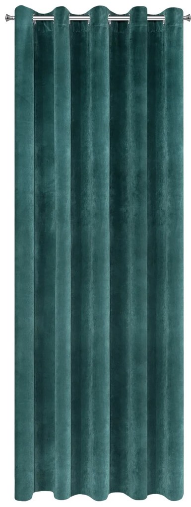ZATEMŇOVACÍ ZÁVES NA KRÚŽKOCH VILLA 140X250 CM TMAVOTYRKYSOVÁ