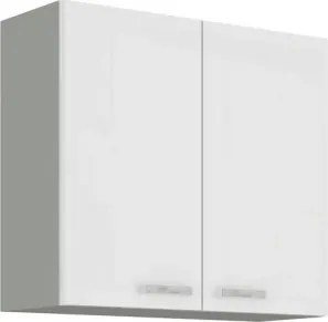 Horná kuchynská skrinka Bianka 80G-72, 80 cm, biely lesk%