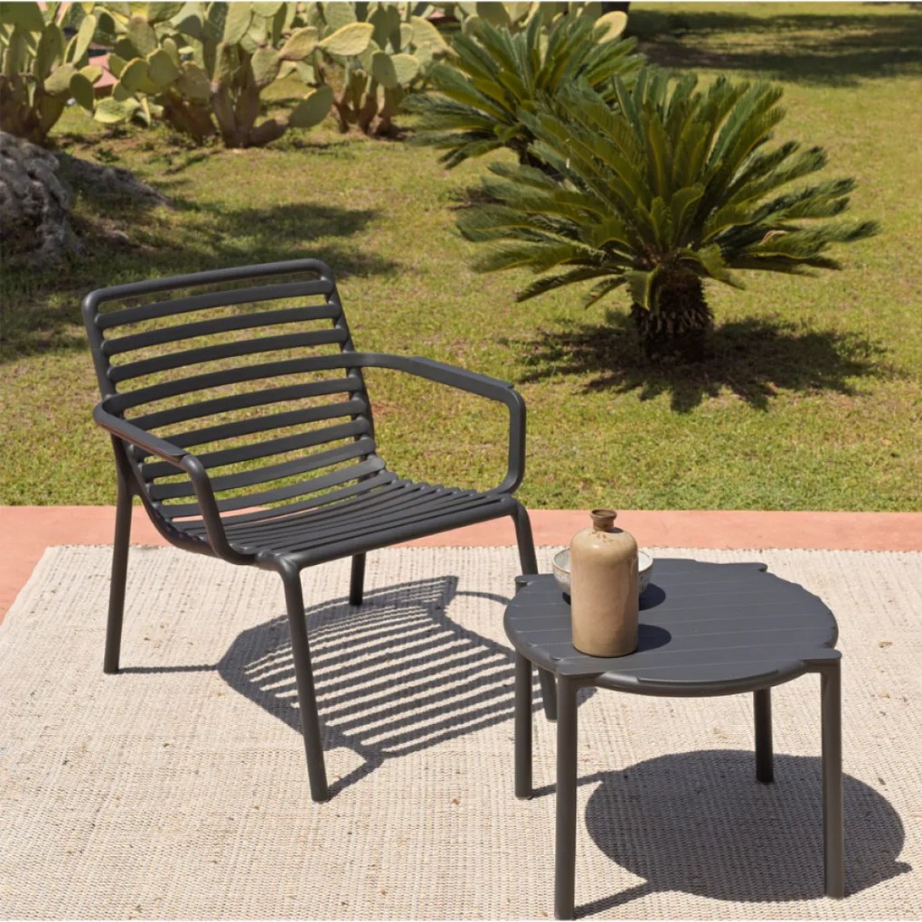 DOGA ARMCHAIR RELAX záhradná stolička s podrúčkami antracite