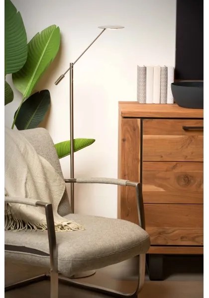 Lucide 19766/09/12 - LED Stmievateľná stojacia lampa ANSELMO LED/9W/230V chróm