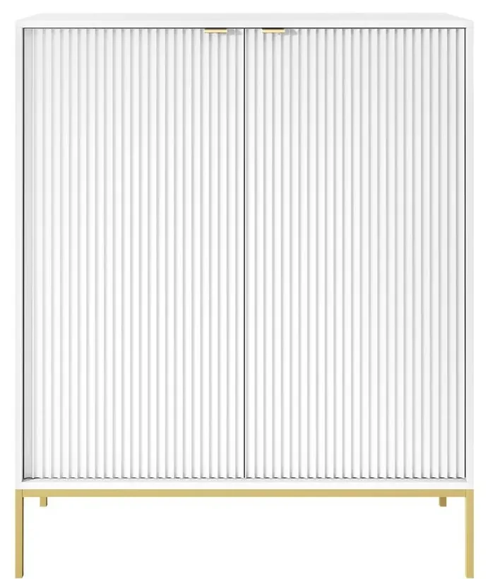 Vysoká komoda Mijano Gold MK104, Farby:: biela