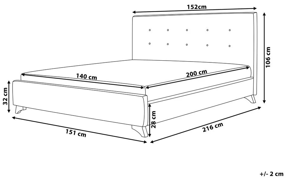 Manželská posteľ 140 cm AMBRE (s roštom) (čierna). Akcia -30%. Vlastná spoľahlivá doprava až k Vám domov. 1007087