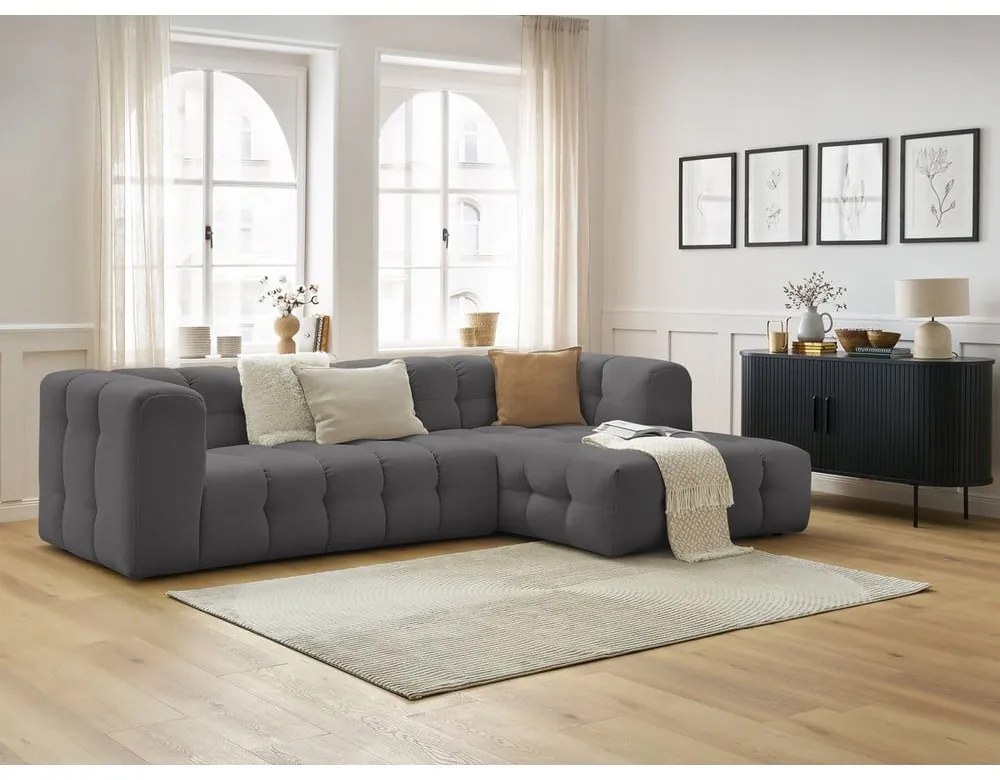 Sivá rohová pohovka Cloud – Bobochic Paris